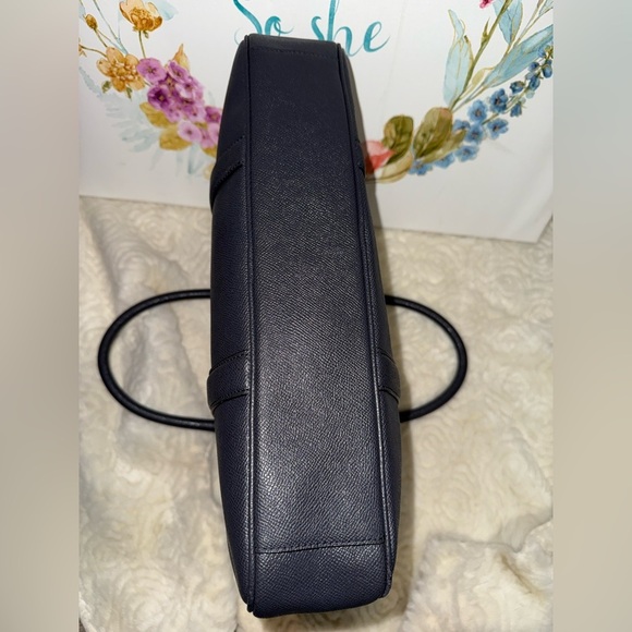 Coach Perry Slim Briefcase in Dark Blue - Picture 8 of 14